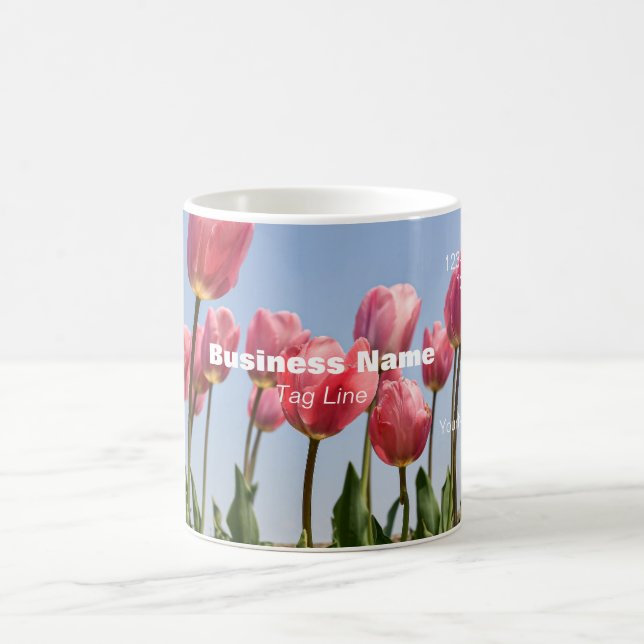 Promo Business Card Mug Pink Tulips - HAMbyWG (Center)
