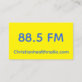 Promo cards for Christian Health Radio