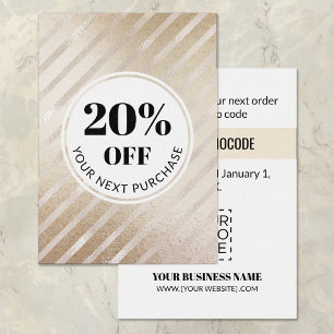 Promo Code Gold Stripes Discount Cards