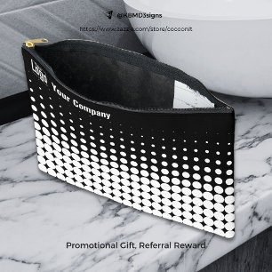 Promo Company Logo Halftone Black & White  Accessory Pouch