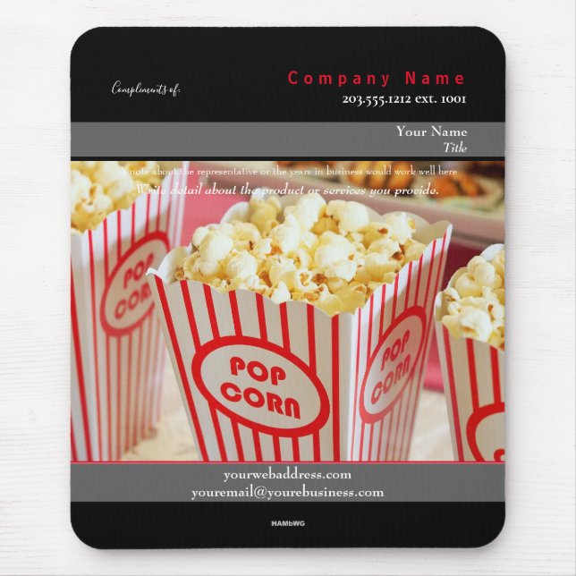 Promo Mousepad Popcorn Theme - HAMbyWG (Front)