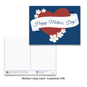 Promo Red Heart Happy Mother's Day Holiday Postcard