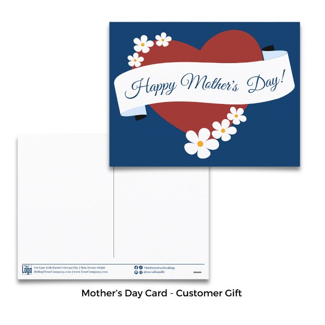 Promo Red Heart Happy Mother's Day Holiday Postcard (Promo Red Heart Happy Mother's Day Holiday Postcard)