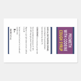 Promote codeine rectangular sticker