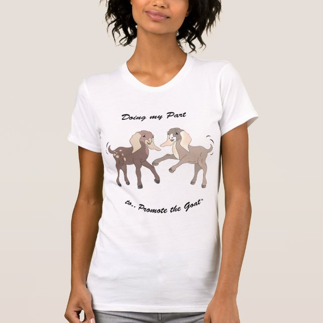 Promote the Goat - Cartoon Nubian Goat Kids T-Shirt (Front)