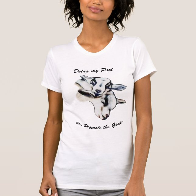 Promote the Goat - Pygmy Goat Babies Portrait T-Shirt (Front)