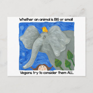 Promote veganism! postcard