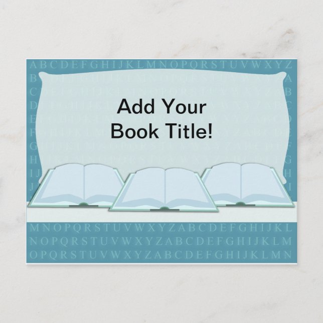 Promote Your Book Add Title Here Postcard (Front)