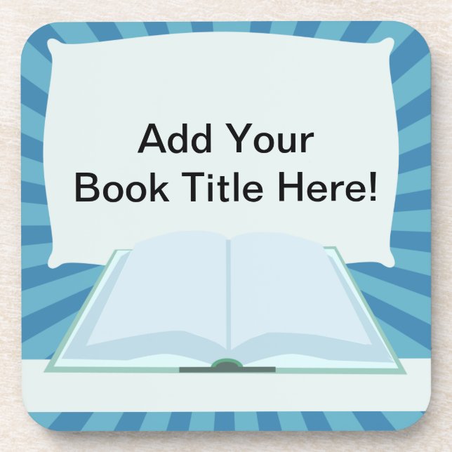 Promote Your Book Put Title Here Coaster (Front)