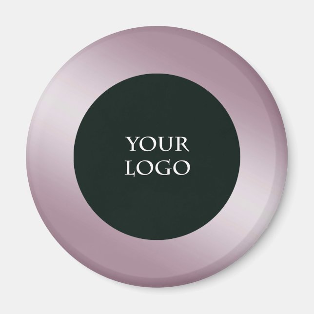 Promote Your Own Business Logo, Rose Gold Magnet (Front)