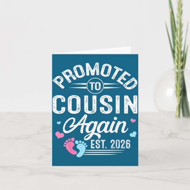 Promoted Cousin Again Est Baby Card (Front)