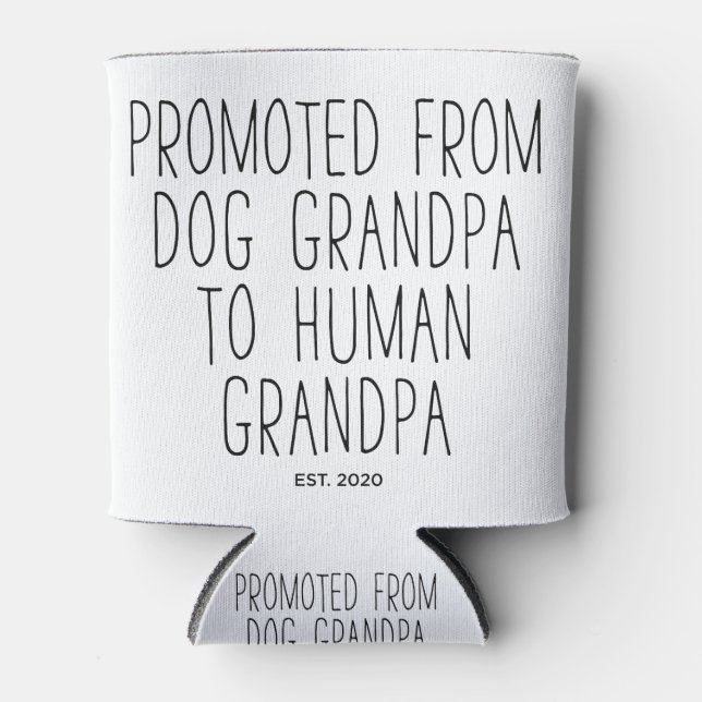 Promoted Dog Grandpa to Human Grandpa est 2020 Can Cooler (Front)