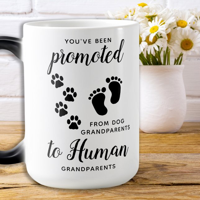Promoted Dog Grandparents To Human Grandma Magic Mug (Creator Uploaded)