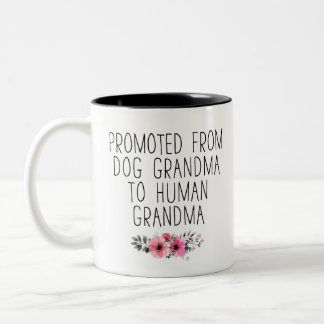 Promoted From Dog Grandma to Human Grandma Two-Ton Two-Tone Coffee Mug