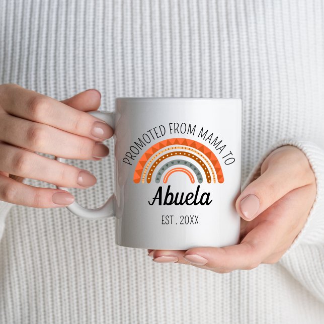 Promoted From Mama To Abuela Est 2024 Grandma Coffee Mug (Creator Uploaded)