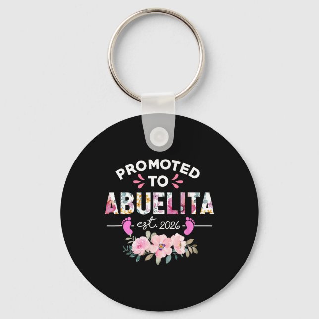 Promoted To Abuelita Est 2026 New Spanish Grandma  Key Ring (Front)
