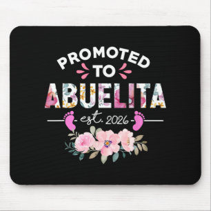 Promoted To Abuelita Est 2026 New Spanish Grandma  Mouse Pad