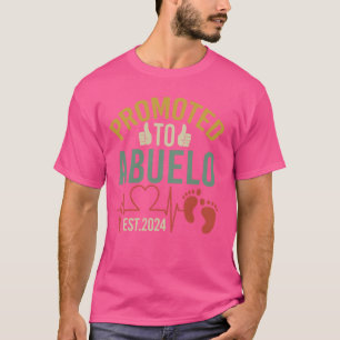 Promoted To Abuelo Est 2024 First Time Grandpa Soo T-Shirt