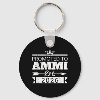 Promoted to Ammi Est 2026 New Uncle Reveal Vintage Key Ring