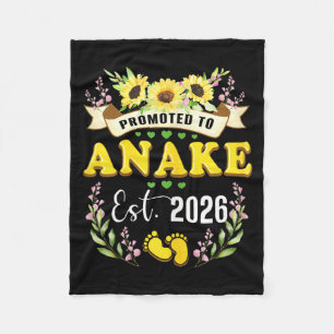 Promoted to Anake Aunt Est 2026 Suower Reveal Fleece Blanket