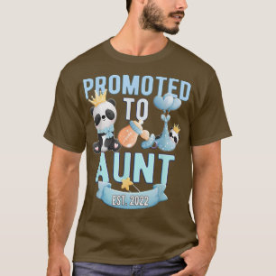 Promoted To Aunt 2022 Baby Boy Gender Reveal T-Shirt