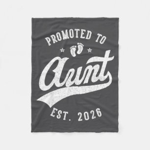 Promoted To Aunt 2026 Baby Announcement Family Mat Fleece Blanket