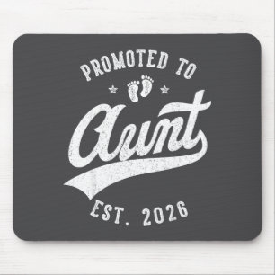 Promoted To Aunt 2026 Baby Announcement Family Mat Mouse Pad