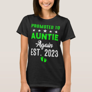 Promoted To Aunt Again 2023 Auntie Again  Gender R T-Shirt