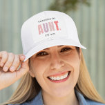 Promoted to Aunt EST 2025  | New Aunt Gift Trucker Hat<br><div class="desc">Celebrate the exciting promotion to auntie with this stylish “Promoted to Aunt EST 2025” trucker hat! Featuring a soft pastel colour palette and bold text design, it’s the perfect accessory for announcing your new title at baby showers, family gatherings, or casual everyday wear. Makes a thoughtful and fun gift for...</div>