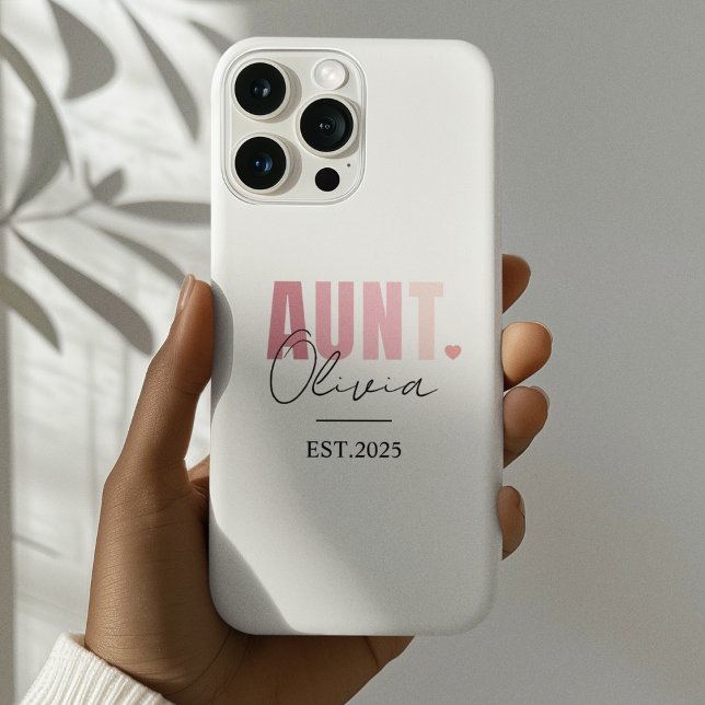 Promoted to Aunt EST 2025 | Personalised New Aunt Case-Mate iPhone Case (Creator Uploaded)