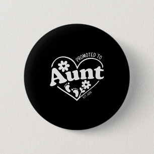 Promoted To Aunt Est. 2026 New Aunti Pregnancy Ann 6 Cm Round Badge