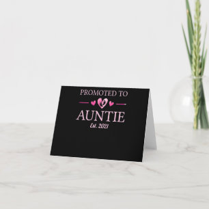 Promoted To Auntie 2021 New Aunt T-Shirt Card