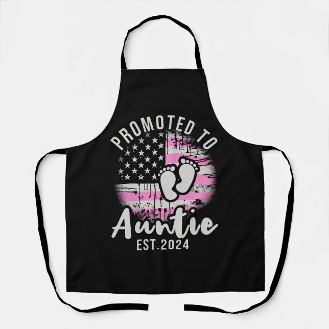 Promoted to Auntie 2024  Apron (Front)