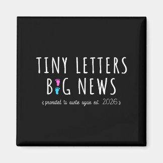 Promoted To Auntie Again 2026-2nd Baby Announcemen Magnet