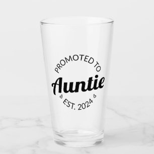Promoted To Auntie Est. 2024 I Glass