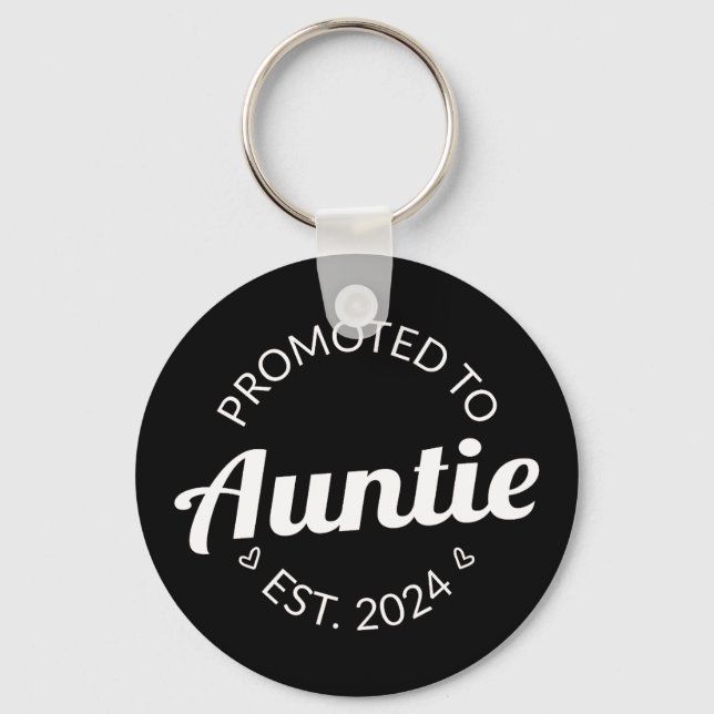 Promoted To Auntie Est. 2024 I Key Ring (Front)