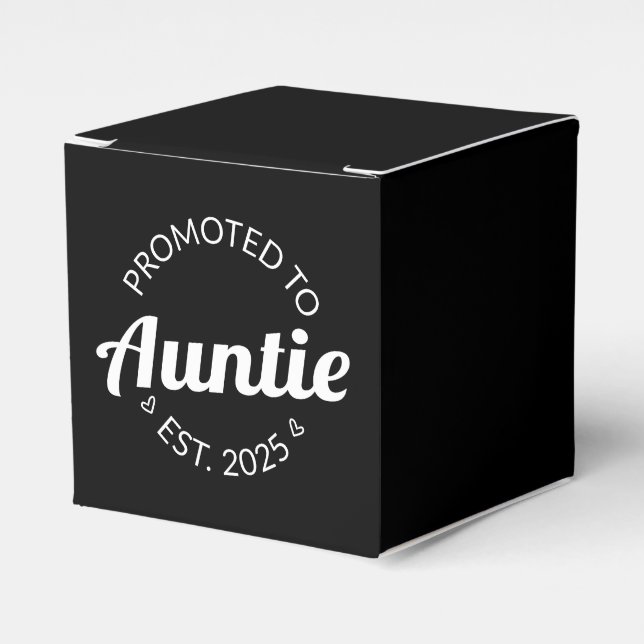 Promoted To Auntie Est. 2025 I Favour Box (Front Side)