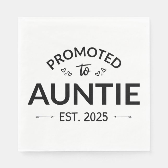 Promoted To Auntie Est. 2025 II Napkin (Front)