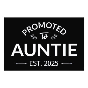 Promoted To Auntie Est. 2025 II Photo Print
