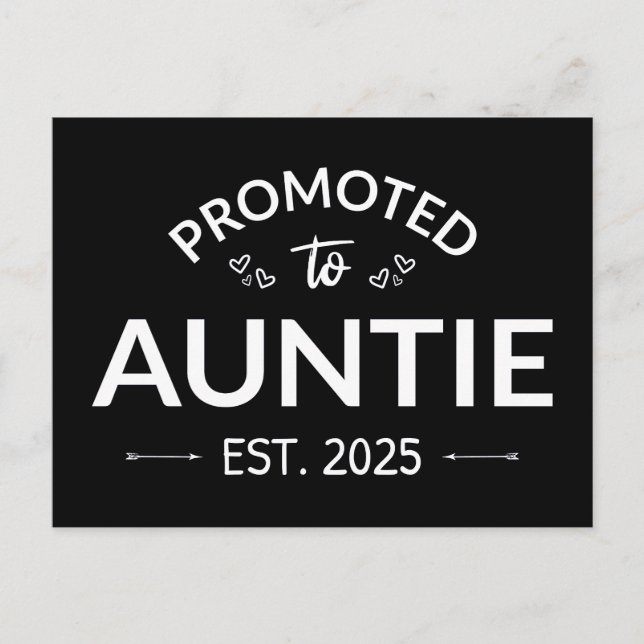 Promoted To Auntie Est. 2025 II Postcard (Front)