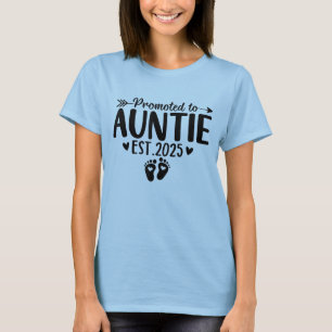 Promoted to Auntie est 2025 Pregnancy Announcement T-Shirt