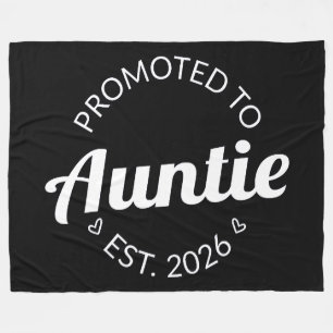 Promoted To Auntie Est. 2026 I Fleece Blanket