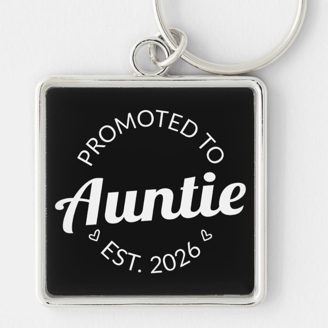 Promoted To Auntie Est. 2026 I Key Ring (Front)