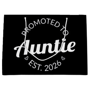 Promoted To Auntie Est. 2026 I Large Gift Bag