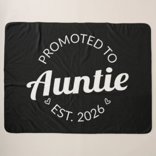 Promoted To Auntie Est. 2026 I Sherpa Blanket