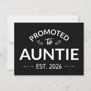 Promoted To Auntie Est. 2026 II Postcard
