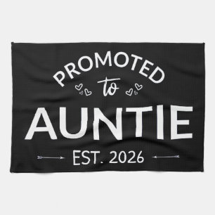 Promoted To Auntie Est. 2026 II Tea Towel