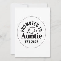 Promoted to Auntie Est 2026, New Aunt Announcement