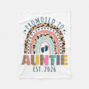 Promoted To Auntie Est 2026 Soon To Be Aunt First Fleece Blanket