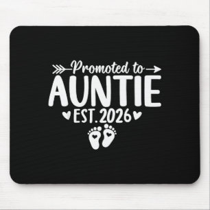 Promoted To Auntie Est 2026 Soon To Be New Aunt Ba Mouse Pad
